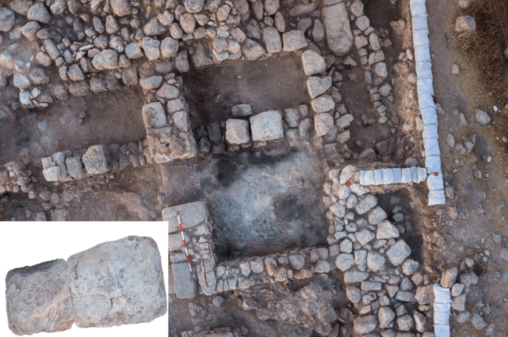 Pedra de pé descoberta em Tel Eton